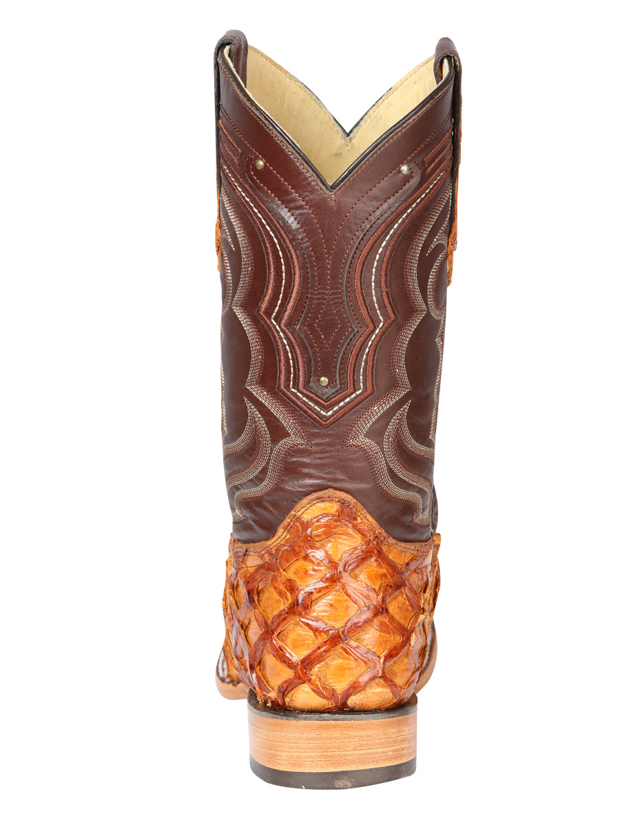 El General Men's Exotic Monster Fish Rodeo Boots - Honey 44606