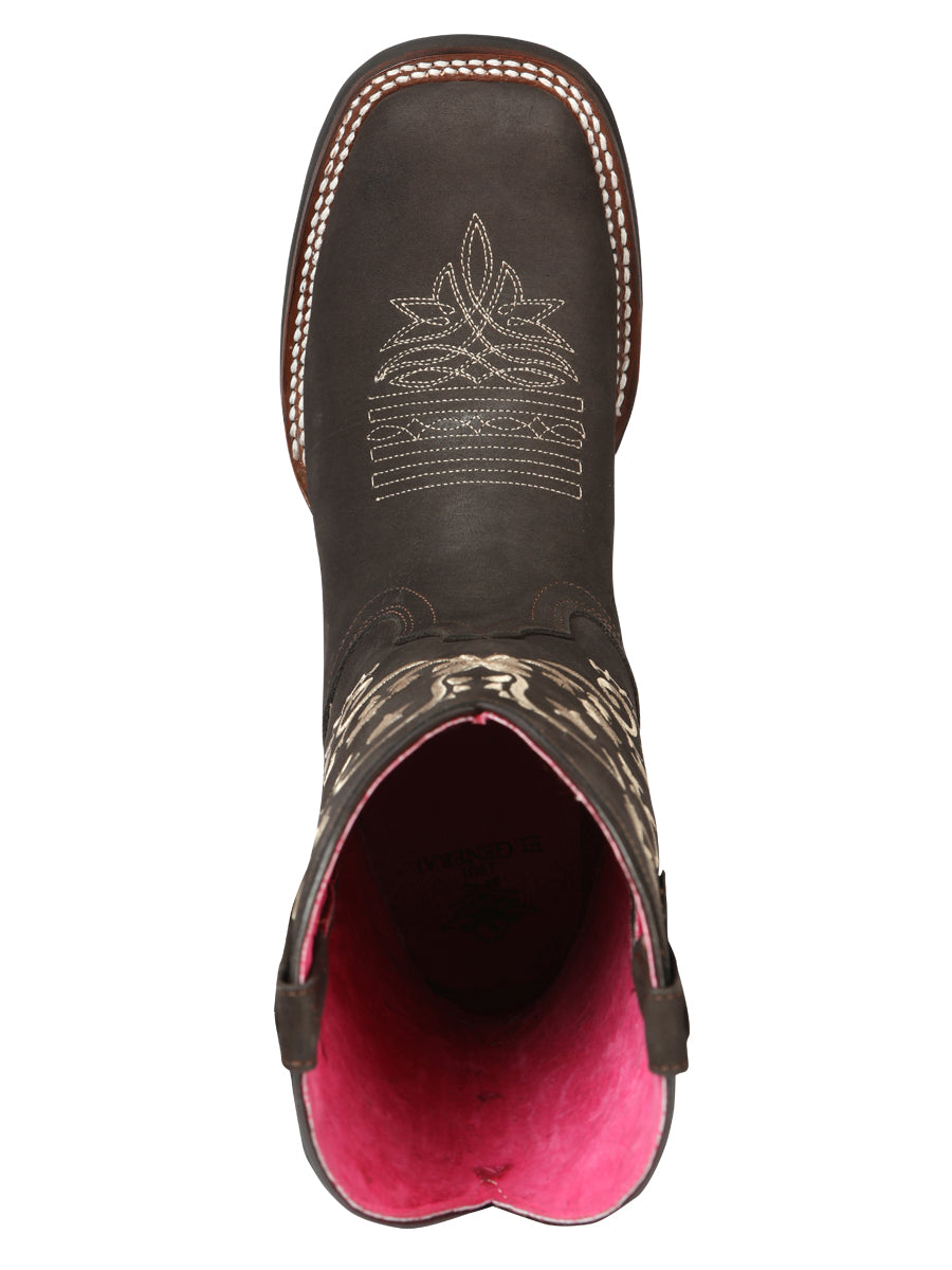 Cowboy Boot - El Geneal Rodeo - Women's - Nobuck Brown 44642