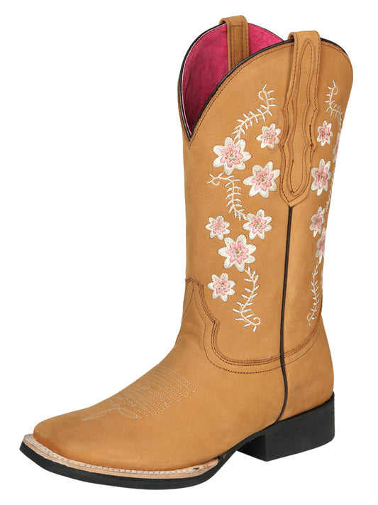 Cowboy Boot - El Geneal Rodeo - Women's Nubuck - Peach 44644