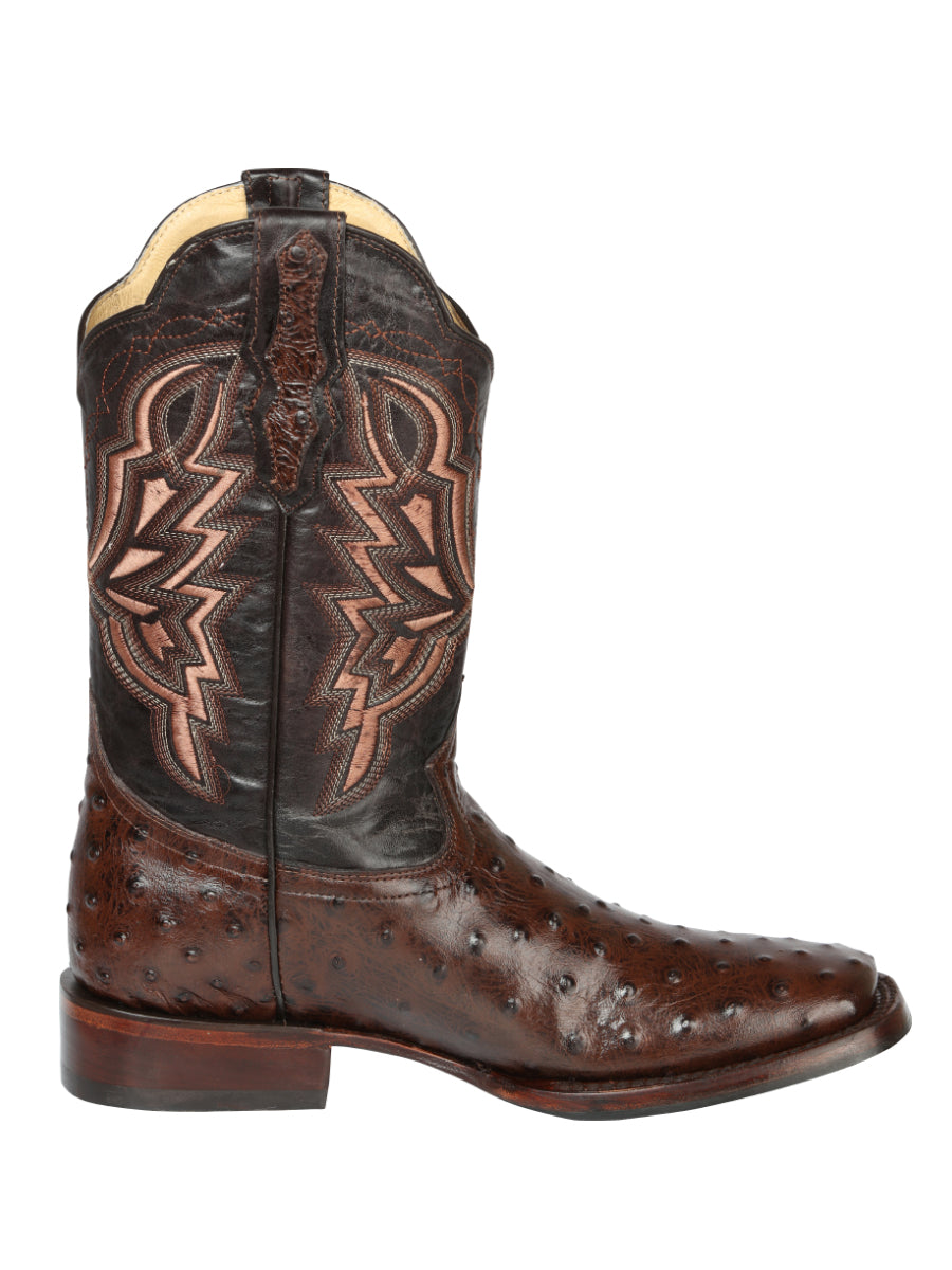 El General Rodeo Boot- Imit Avestruz -  Brown 44665