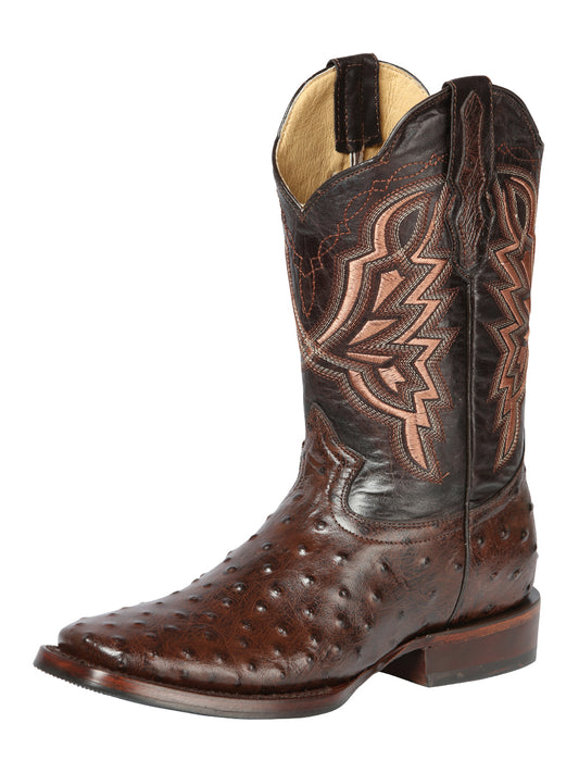 El General Rodeo Boot - Imitated Ostrich - Brown 44665