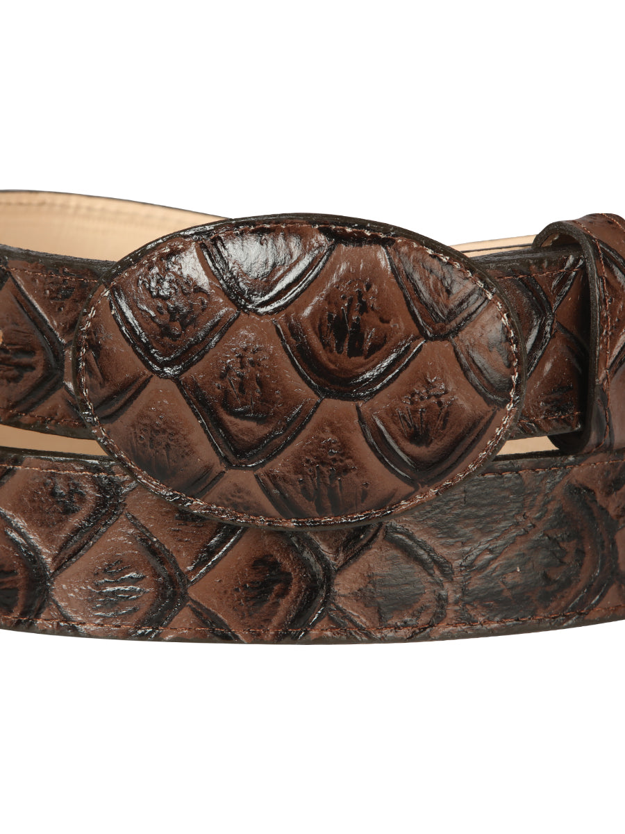Cowboy Belt - El General - Imitation Pirarucu - Brown 44668
