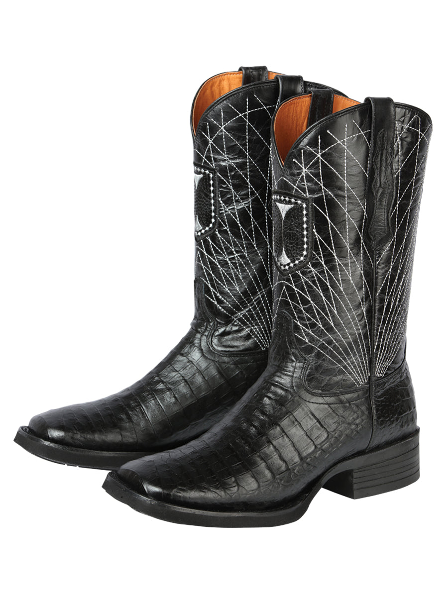El General Rodeo - Printed Alligator Leather Boots - Black 44671
