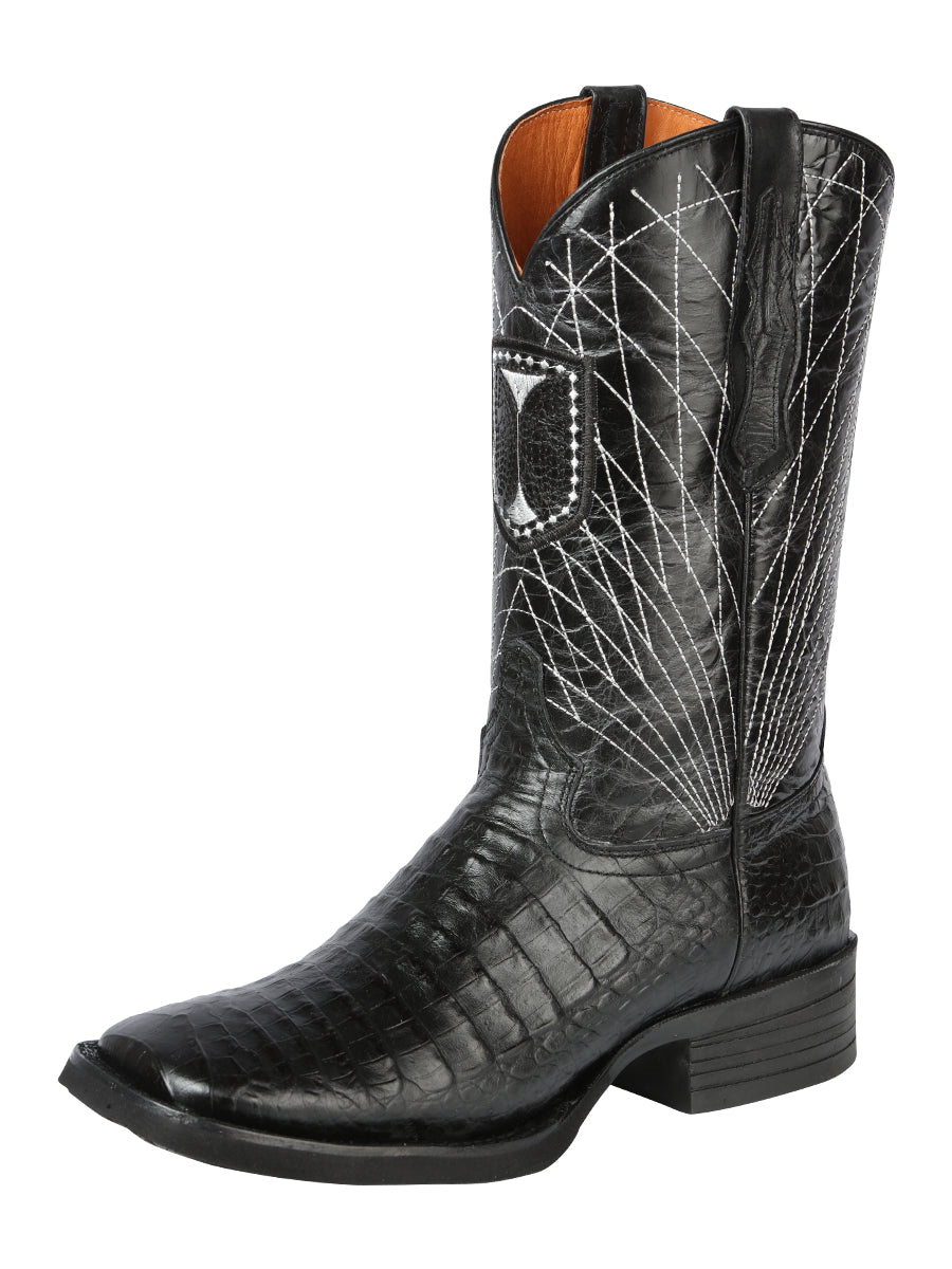 El General Rodeo - Printed Alligator Leather Boots - Black 44671