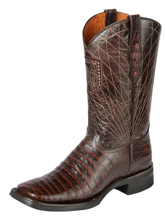 El General Rodeo - Printed Alligator Leather Boots - Brown 44672