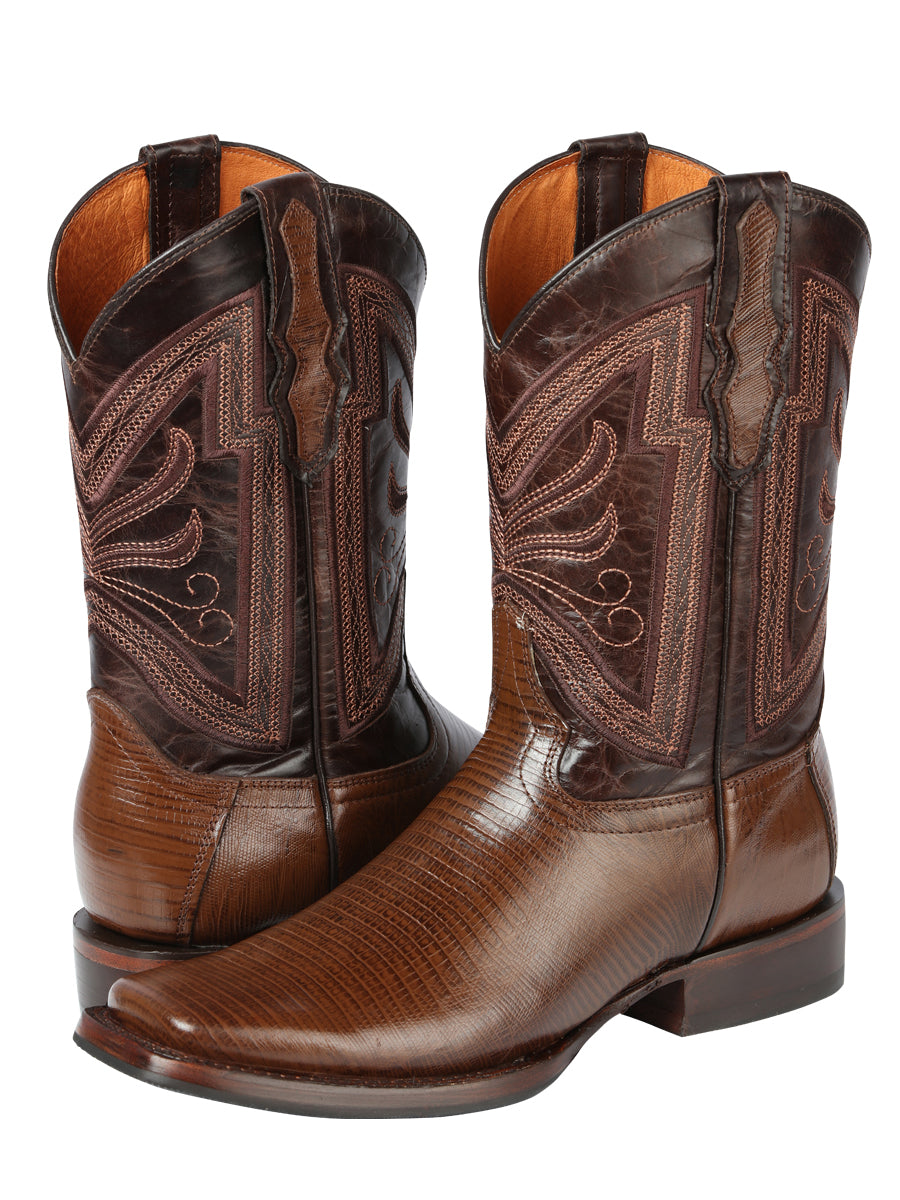 El General Rodeo - Printed Lizard Leather Boots - Brown 44674