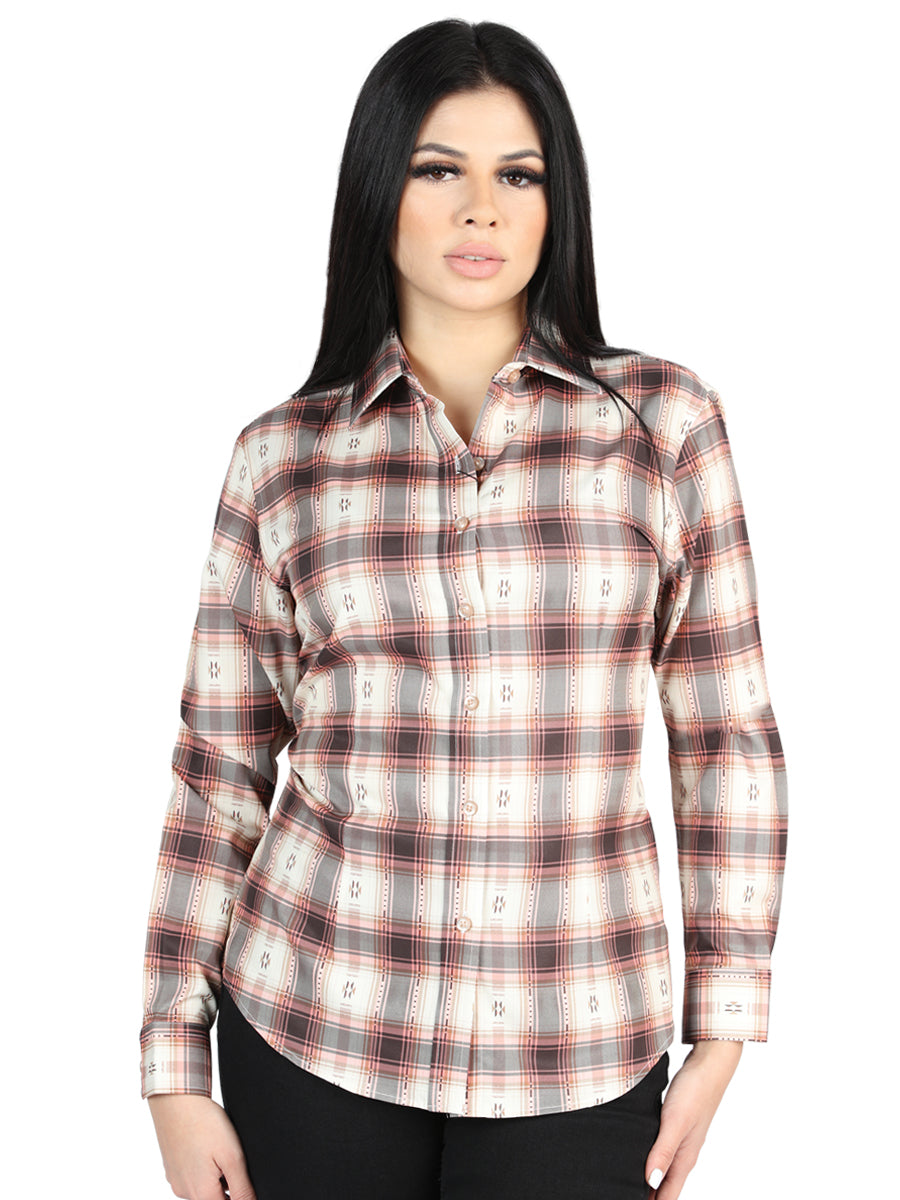 El General - Casual Long-Sleeve Shirt - Orange Beige 44716