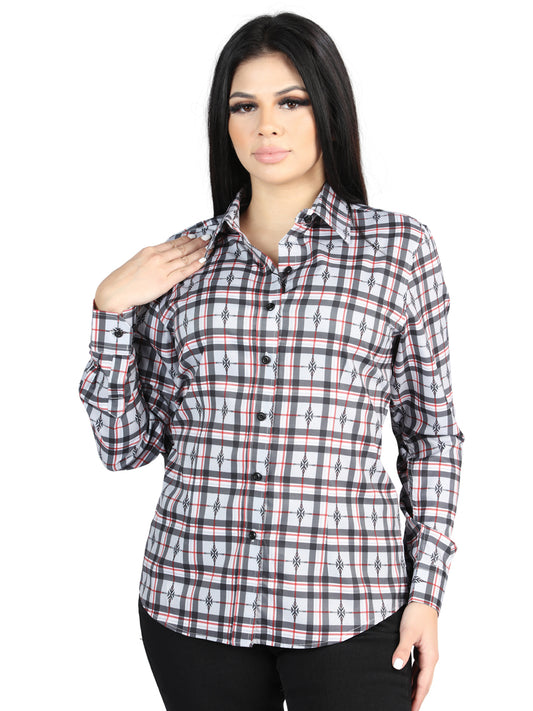 El General - Casual Long-Sleeve Shirt - Black/White 44720
