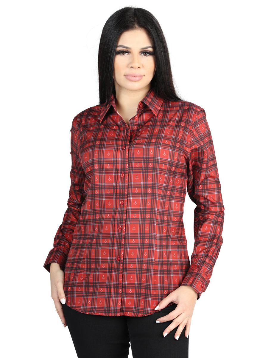 El General - Casual Long-Sleeve Shirt - Red 44722