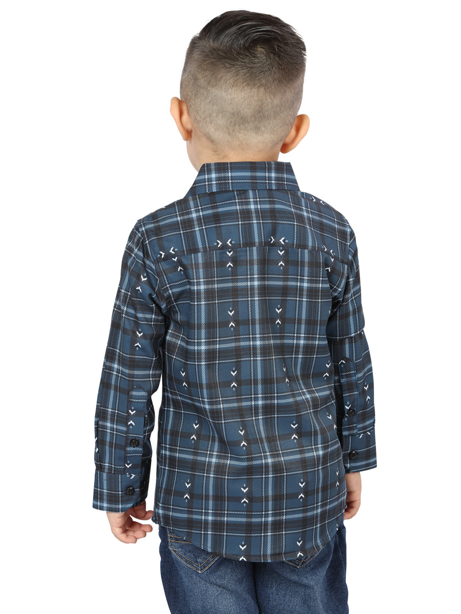 The General Navy/White Casual Long-Sleeve Shirt 44740