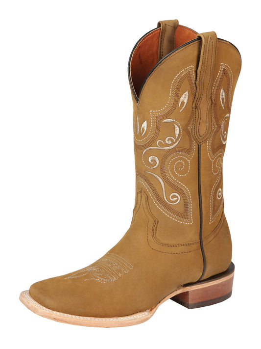 El General Women's Rodeo Boots, Oil Nubuck Leather - Honey

 44848