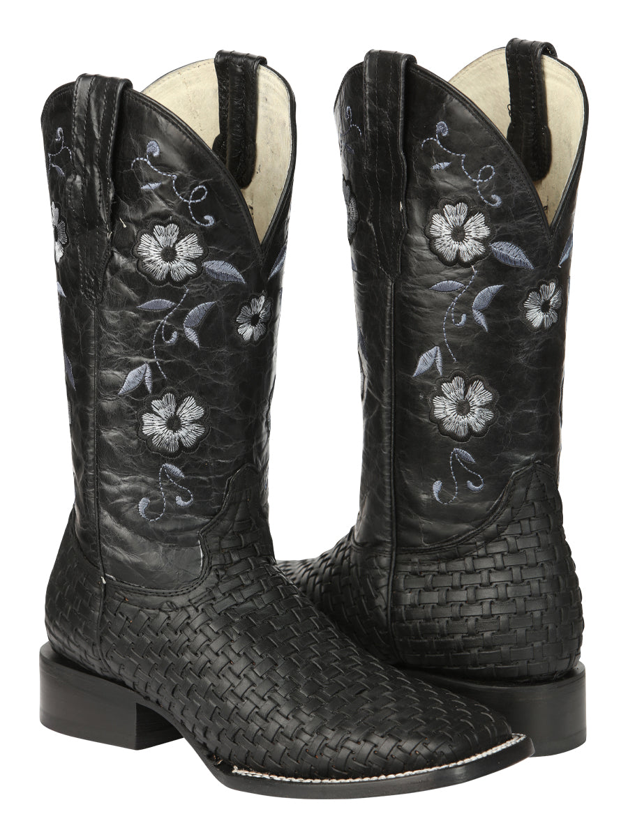 El General Women's Rodeo Boots Petatillo - Black 44856
