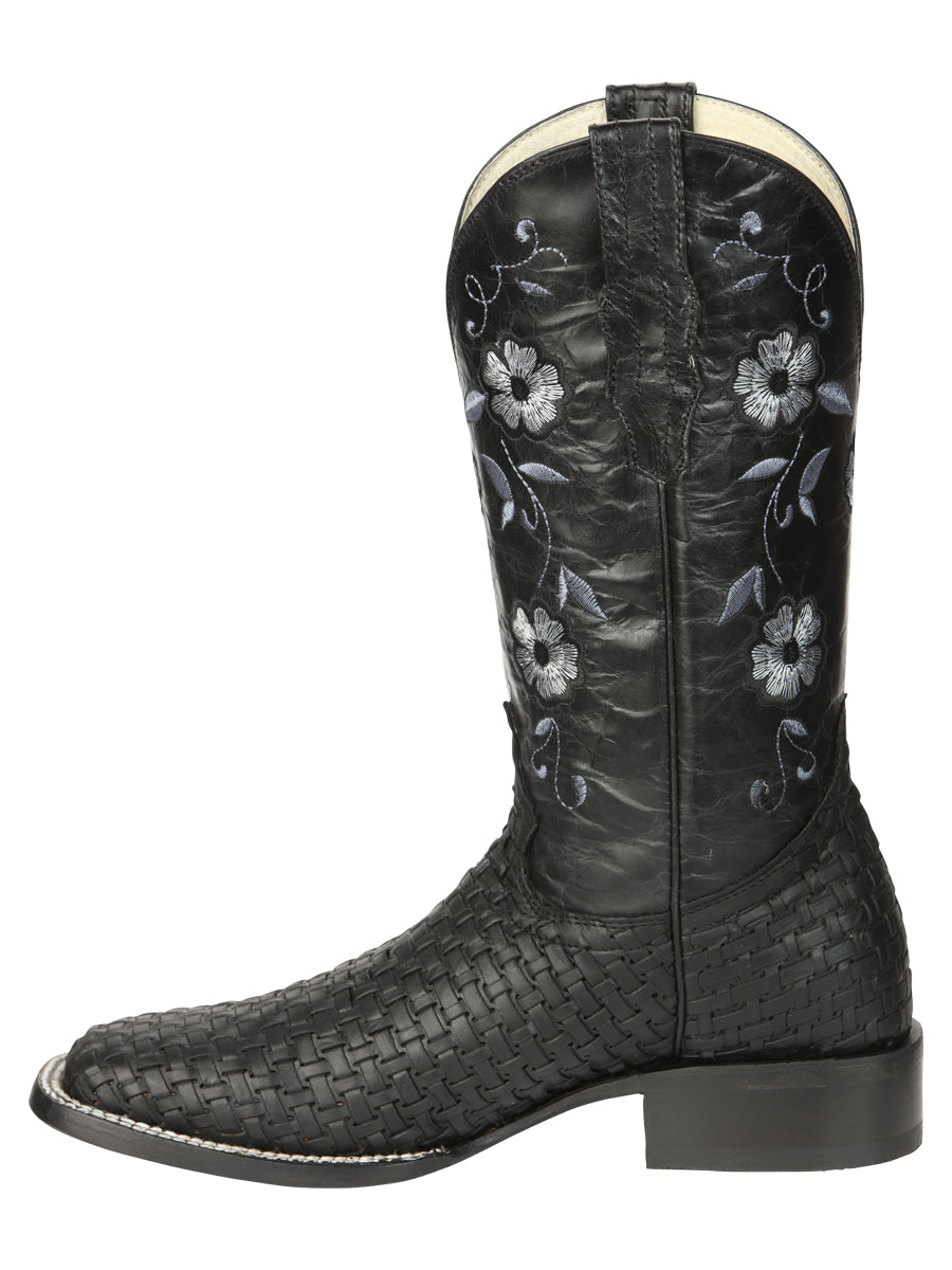El General Women's Rodeo Boots Petatillo - Black 44856