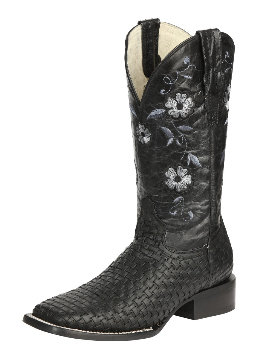 El General Women's Rodeo Boots Petatillo - Black 44856