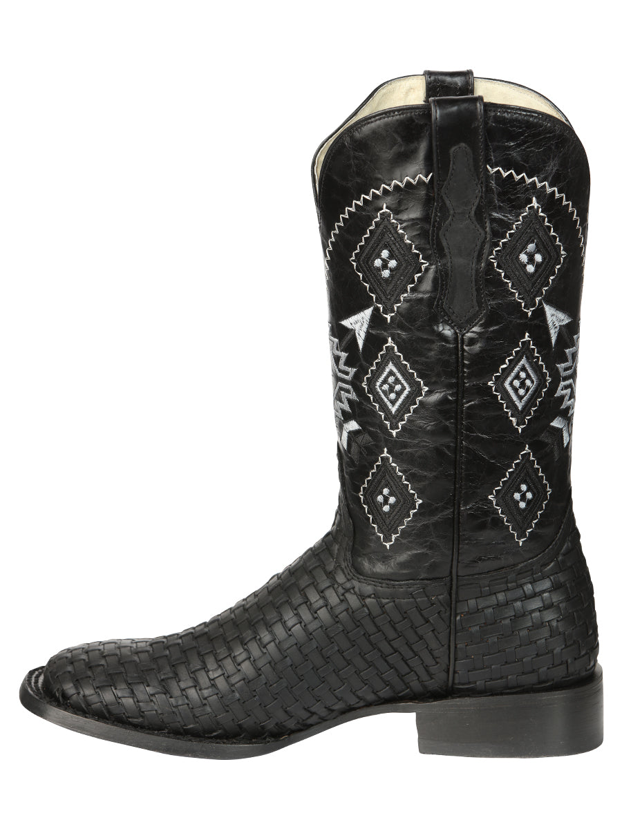 El General Men's Petatillo Crazy Black Rodeo Boots 44884