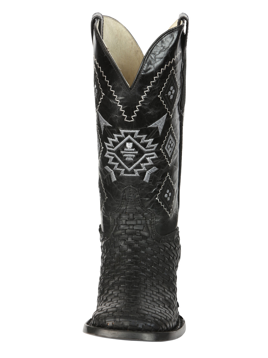 El General Men's Petatillo Crazy Black Rodeo Boots 44884
