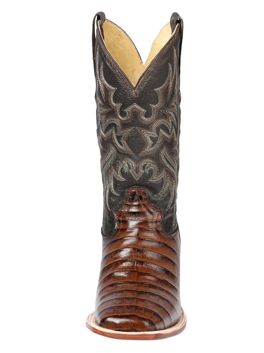 El Señor de los Cielos Men's Rodeo Boot - Imitation Caiman Belly Leather - Brown

 44937