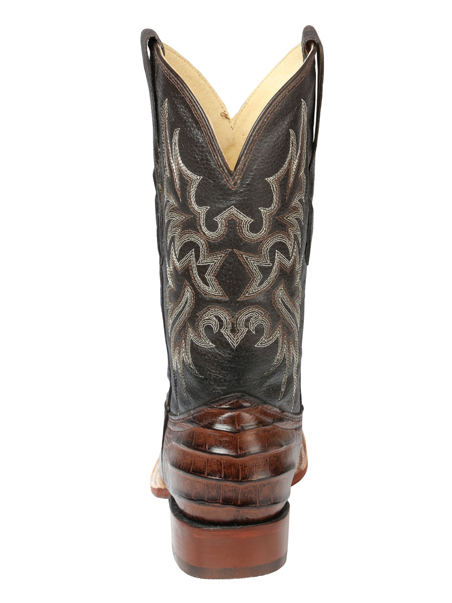 El Señor de los Cielos Men's Rodeo Boot - Imitation Caiman Belly Leather - Brown

 44937