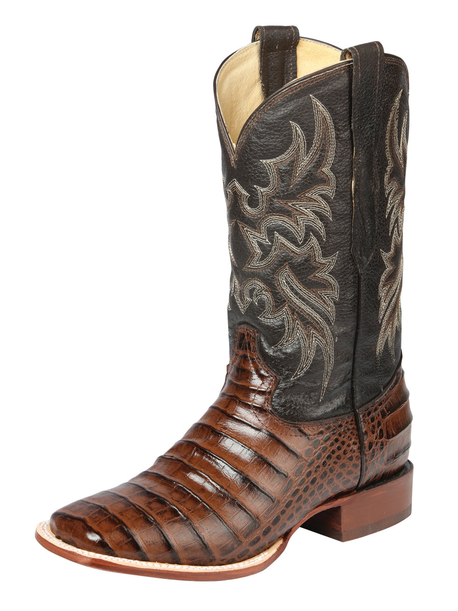 El Señor de los Cielos Men's Rodeo Boot - Imitation Caiman Belly Leather - Brown

 44937