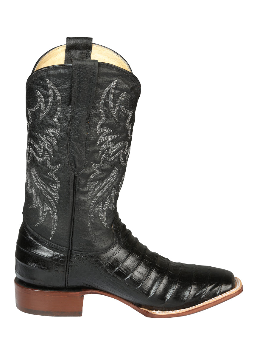El General Rodeo - Printed Alligator Leather Boots - Black 44938