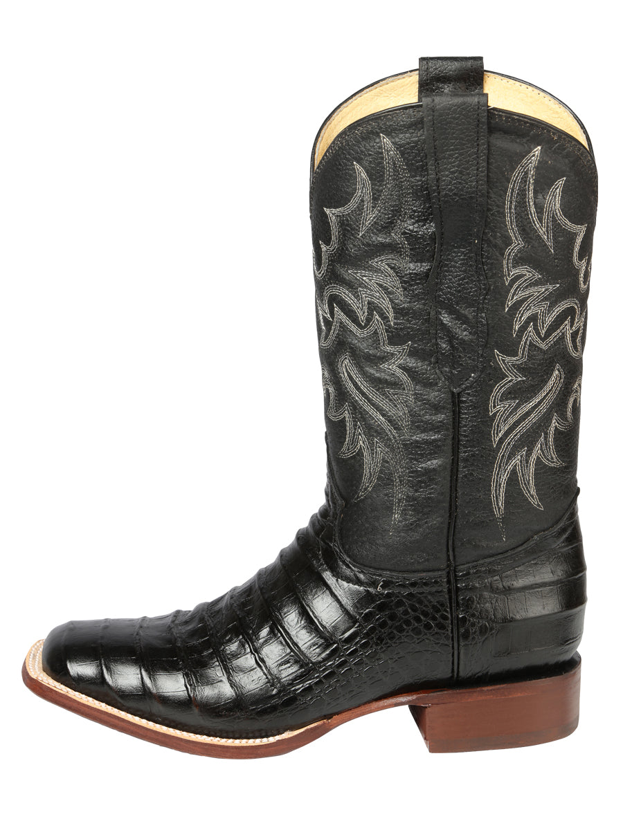 El General Rodeo - Printed Alligator Leather Boots - Black 44938