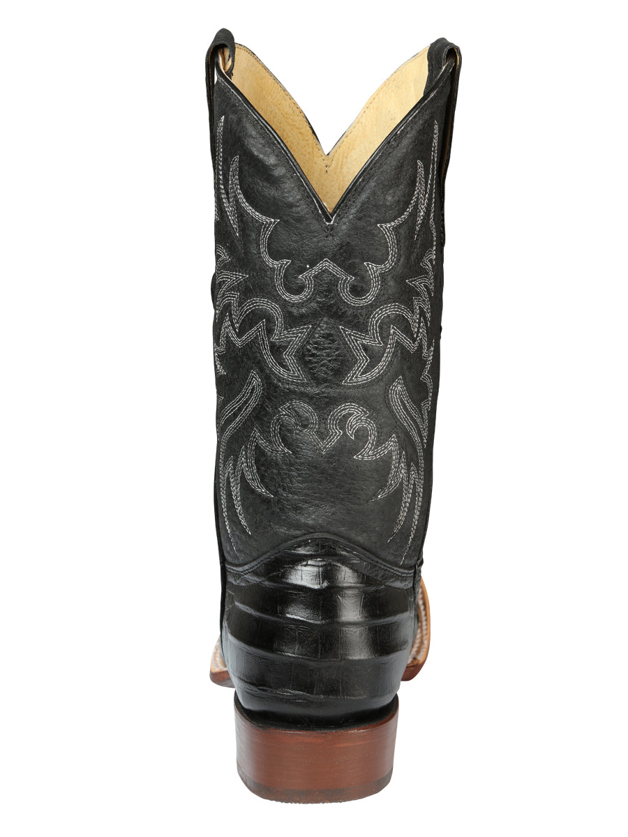 El General Rodeo - Printed Alligator Leather Boots - Black 44938