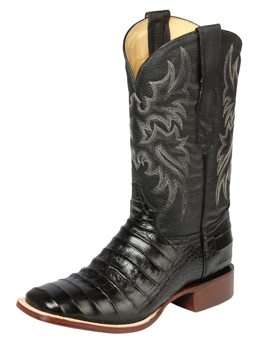 El General Rodeo - Printed Alligator Leather Boots - Black 44938
