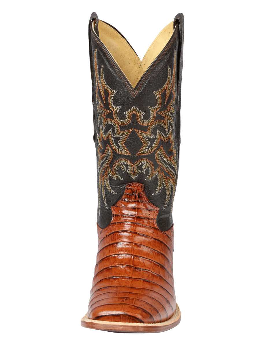 El General Rodeo - Printed Alligator Leather Boots - Cognac 44939