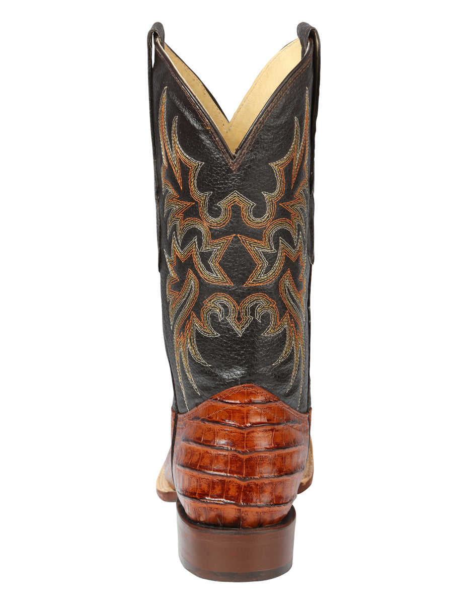 El General Rodeo - Printed Alligator Leather Boots - Cognac 44939
