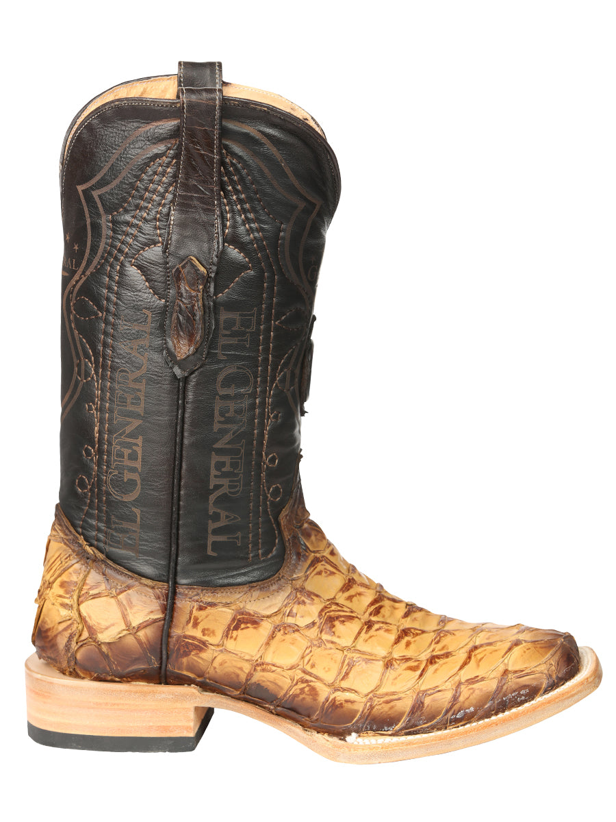 El General Men's Exotic Monster Fish Rodeo Cowboy Boots - Orix 45086