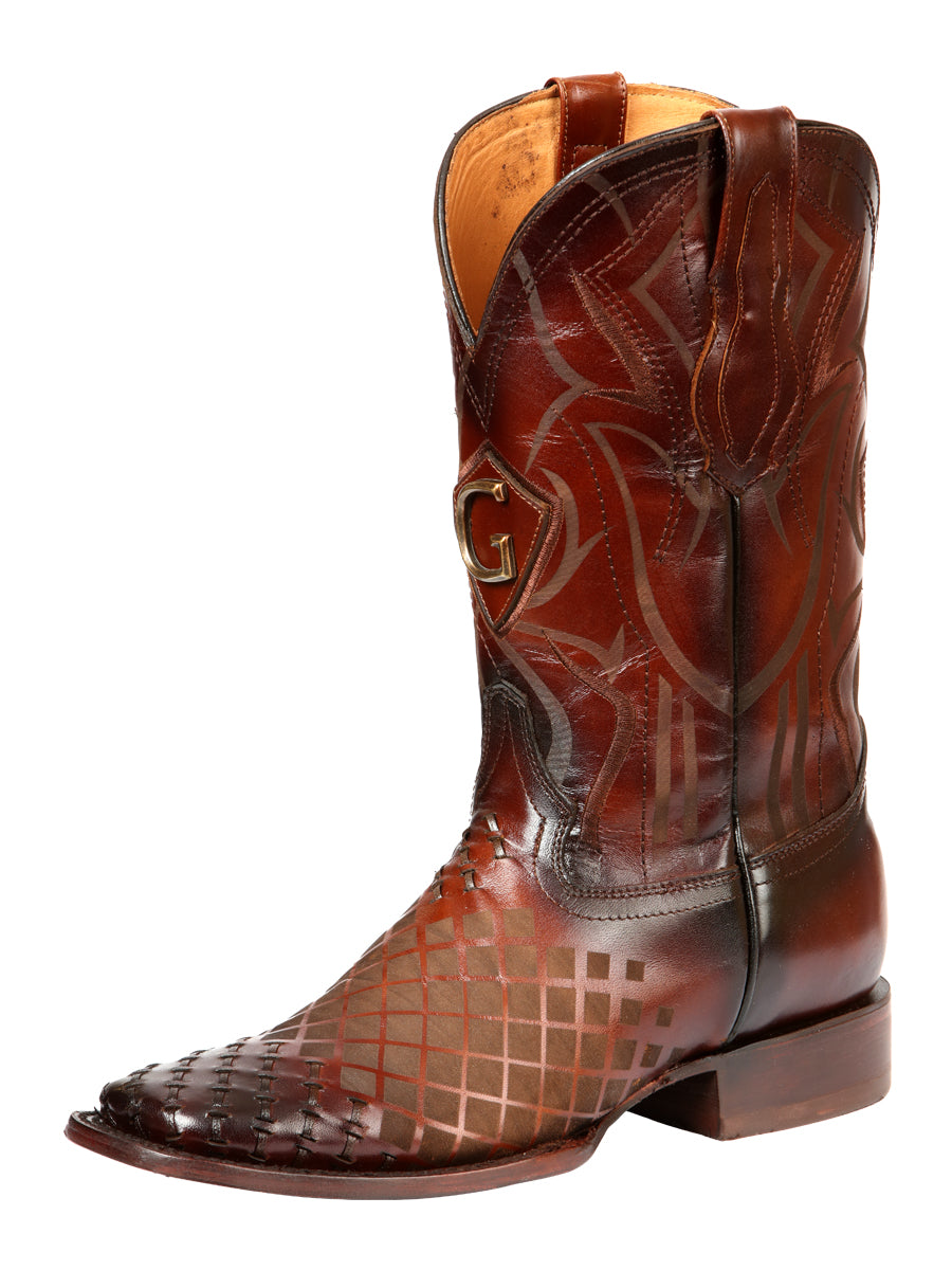 Men's Rodeo Boots - El General Pull-Up Leather - Tobacco 45174