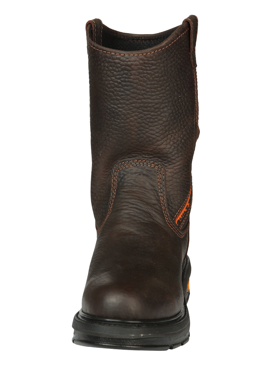 Buffalo &amp; Bull Men's Work Boots with Toe Cap, Bovine Leather - Rino Moka 45260