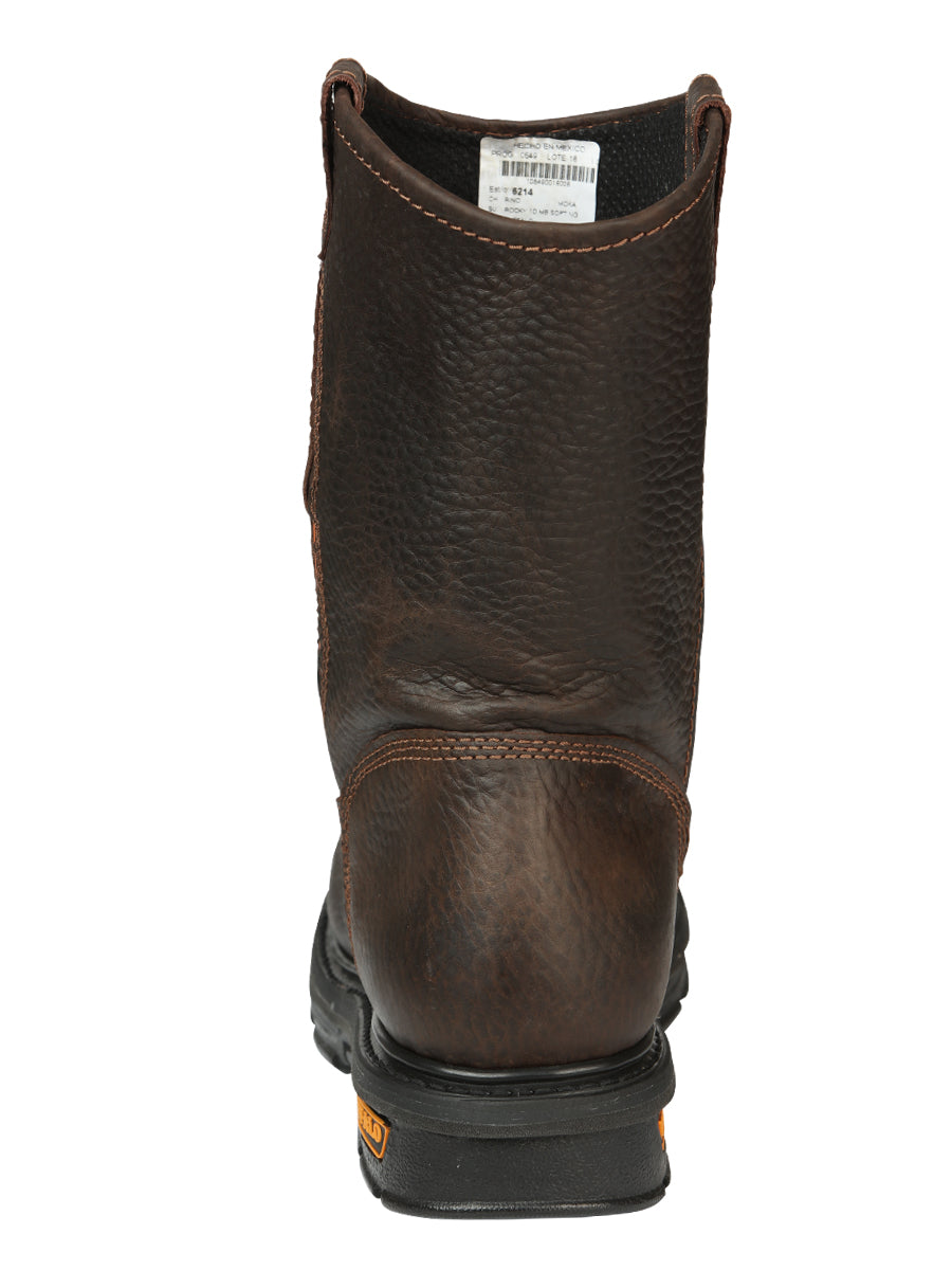 Buffalo &amp; Bull Men's Work Boots with Toe Cap, Bovine Leather - Rino Moka 45260