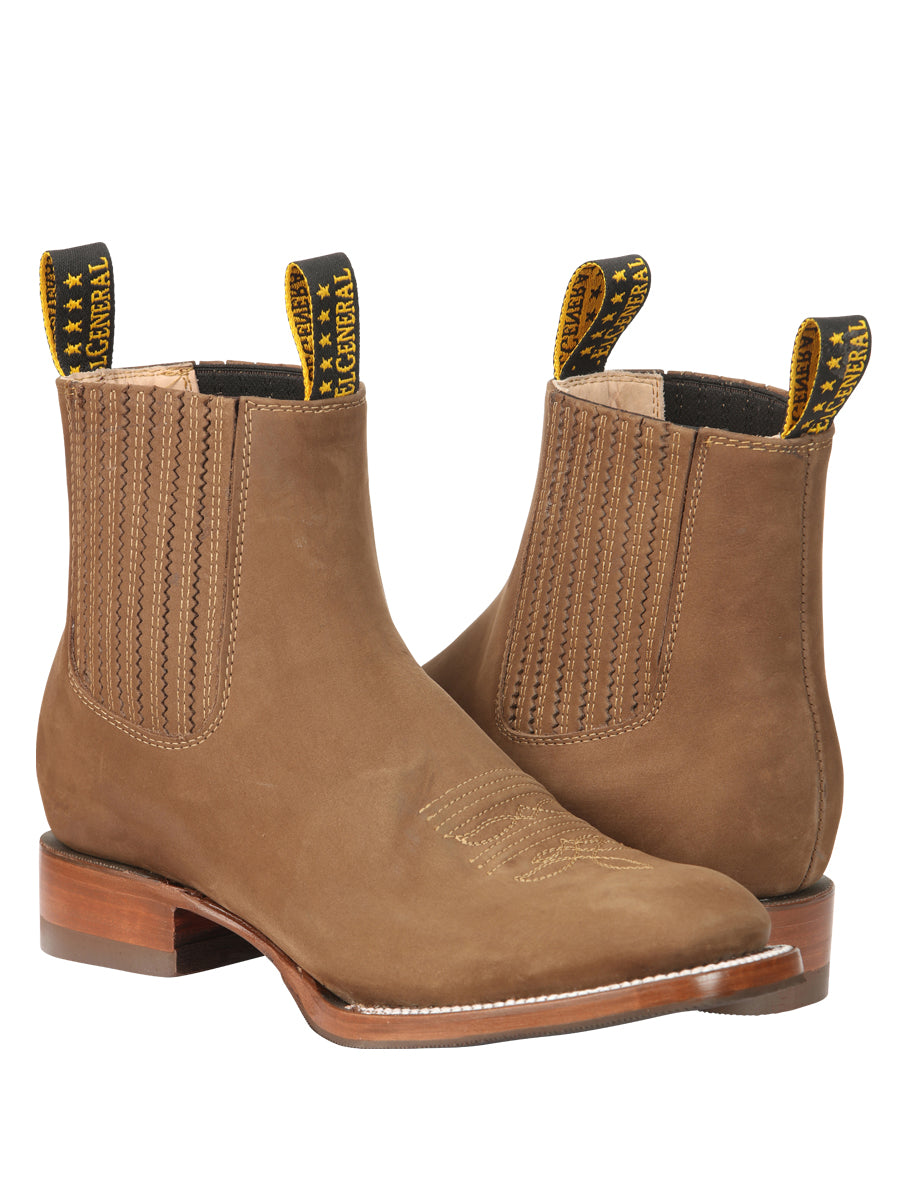 El General Men's Ankle Boots - Suede Brown 45338