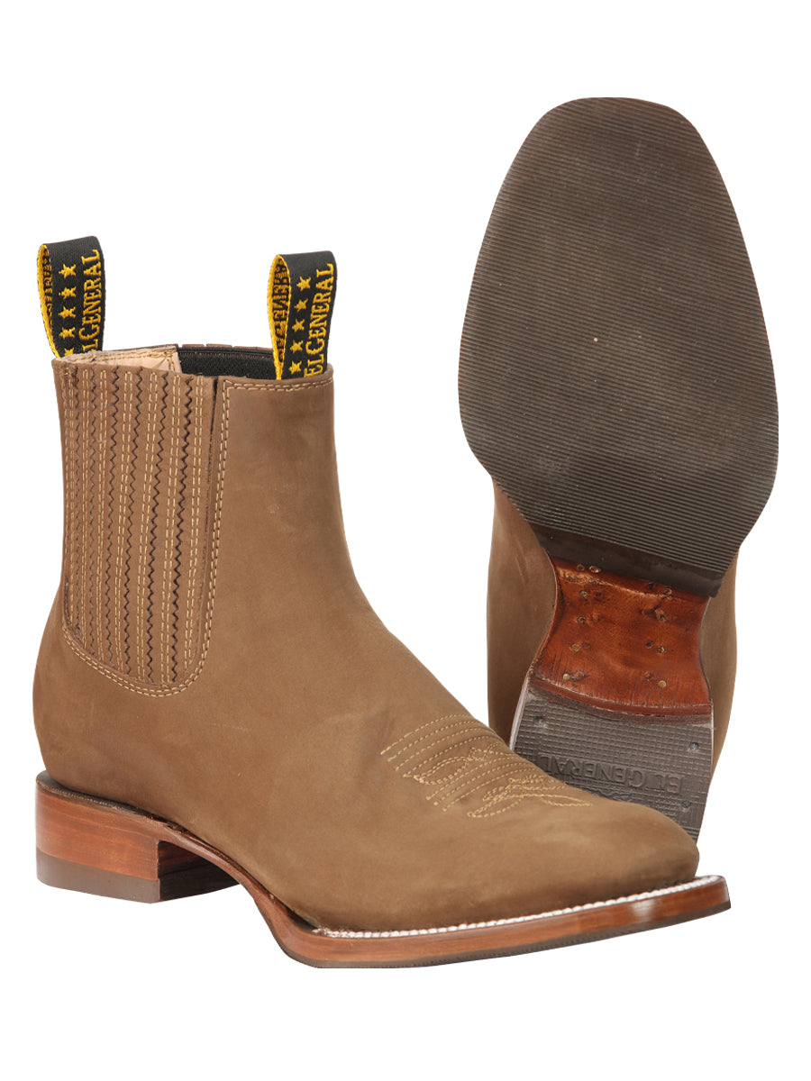 El General Men's Ankle Boots - Suede Brown 45338