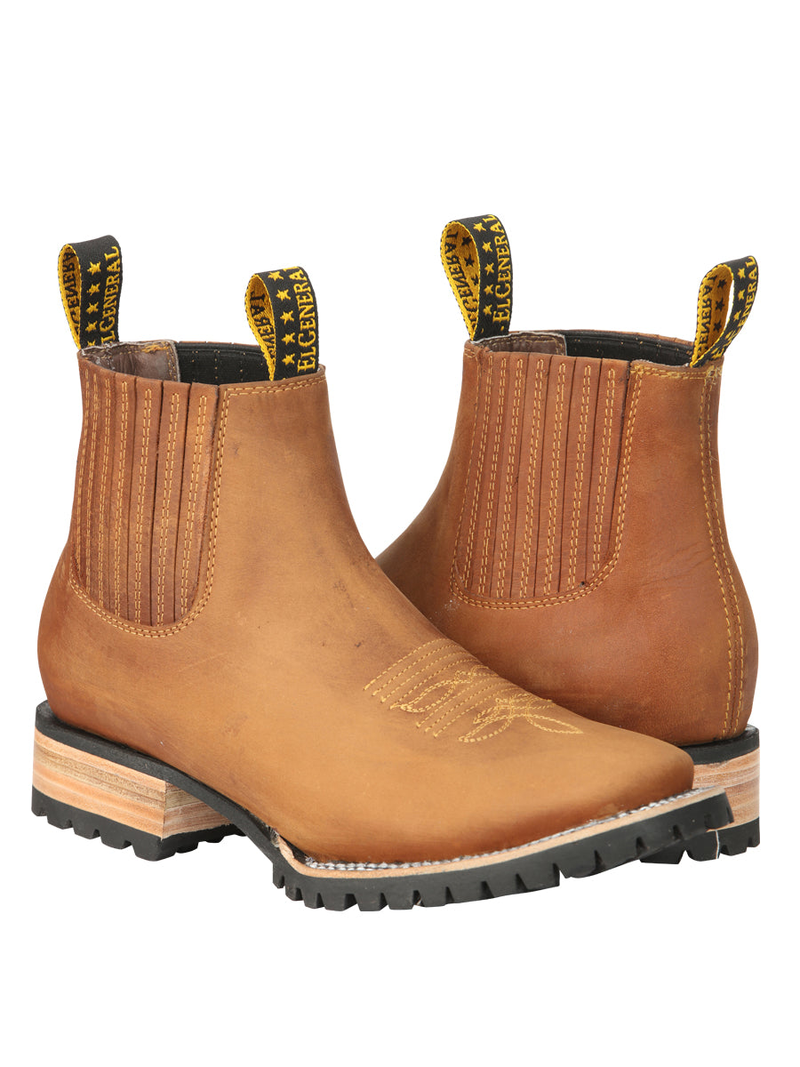 El General Men's Ankle Boots - Crazy Horse Papaya 45342