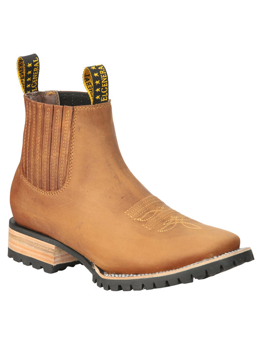 El General Men's Ankle Boots - Crazy Horse Papaya 45342