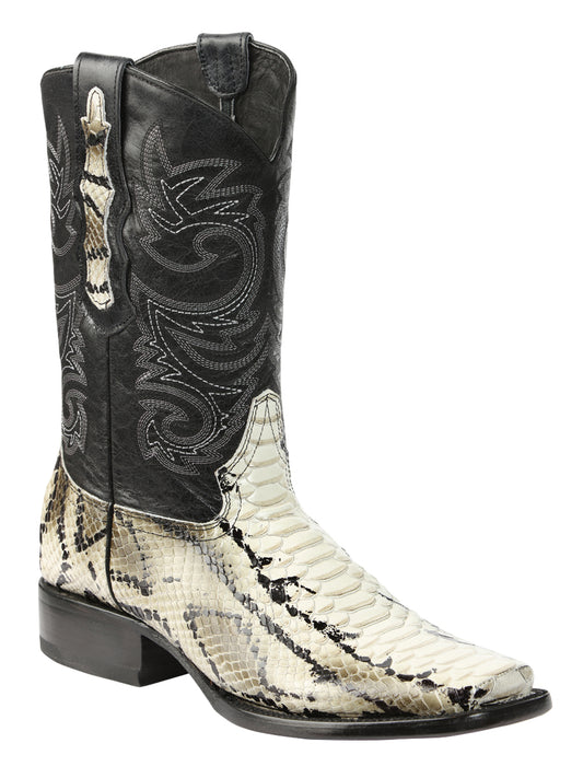 El General Men's Python Imitation Rodeo Boots - Natural 45399