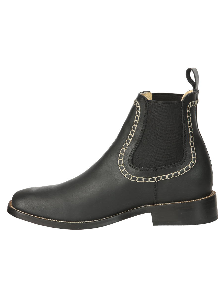El General Men's Leather Ankle Boots - Black 45420
