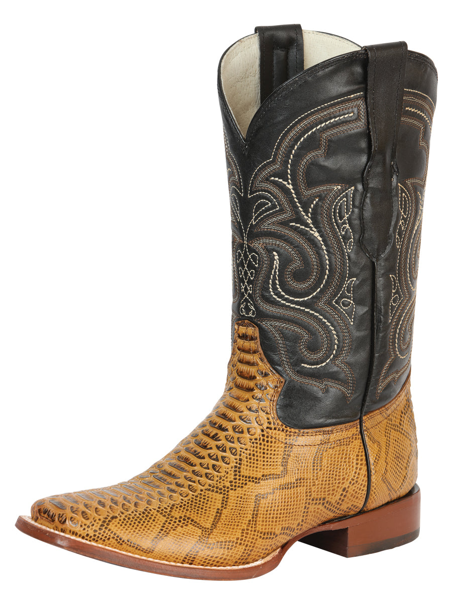 El General Men's Python Imitation Rodeo Boots - Honey 45434