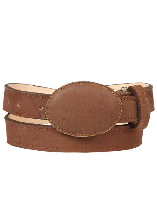 Kids Western Belt - El General Nobuck Oak 45443