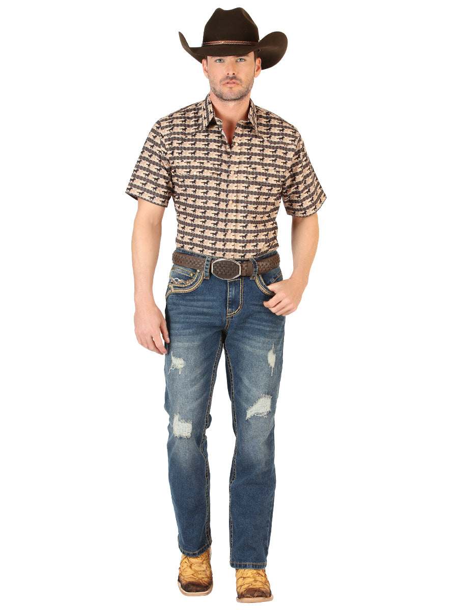 Centenario Men's Bootcut Jeans - Dark Blue 45534