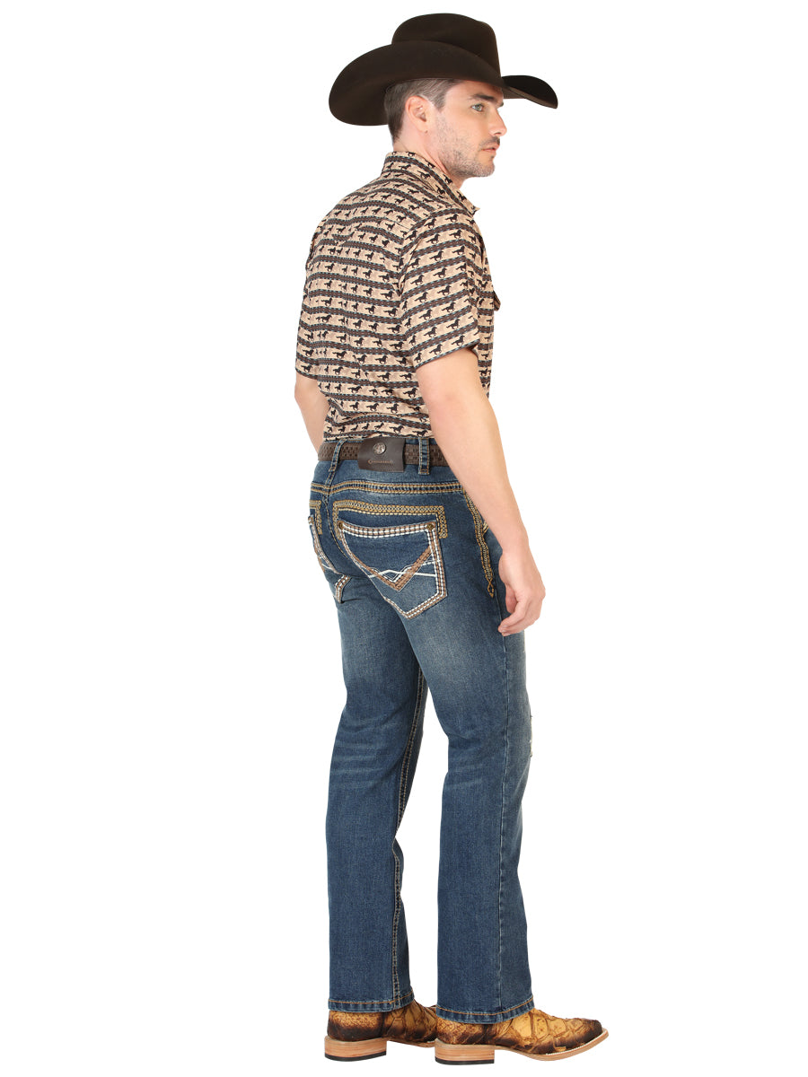 Centenario Men's Bootcut Jeans - Dark Blue 45534