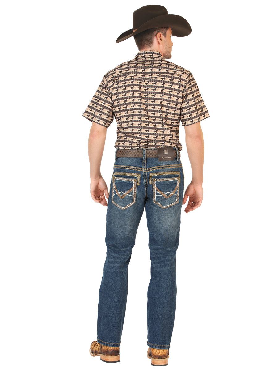 Centenario Men's Bootcut Jeans - Dark Blue 45534