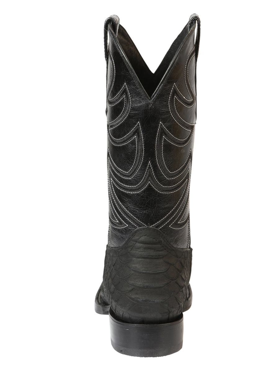 El General Men's Rodeo Boot Imitation Python - Black 45561