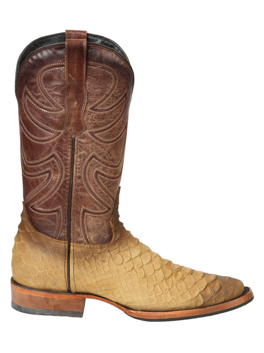 El General Men's Rodeo Boot Imitation Python - Honey 45563