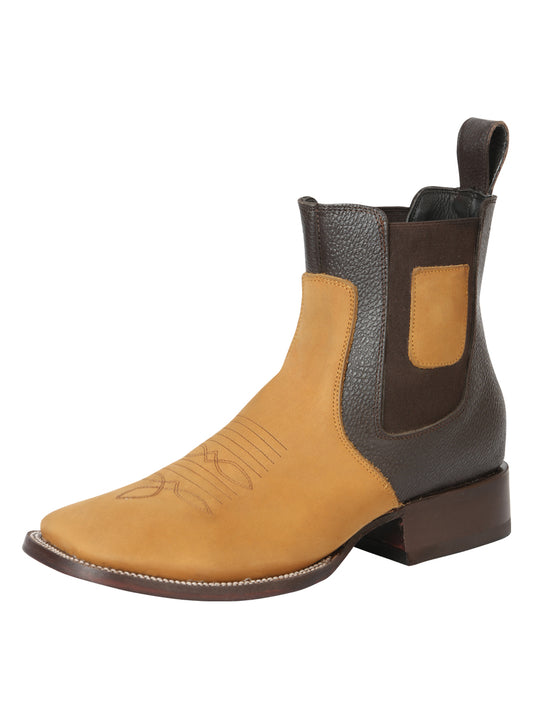 El General Men's Nubuck Ankle Boots - Honey 45582