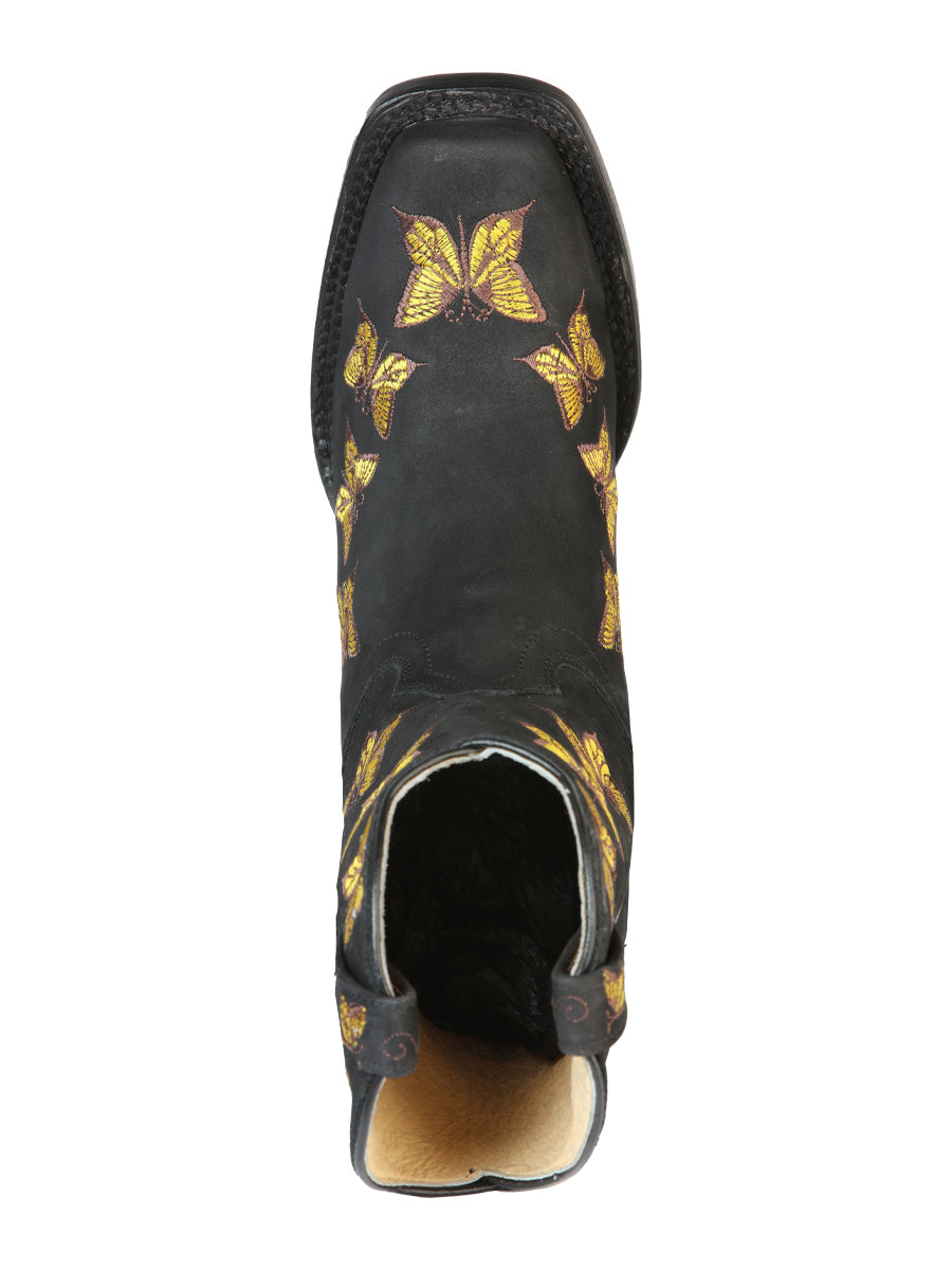 El General Women's Rodeo Boot - Nubuck Black 51220