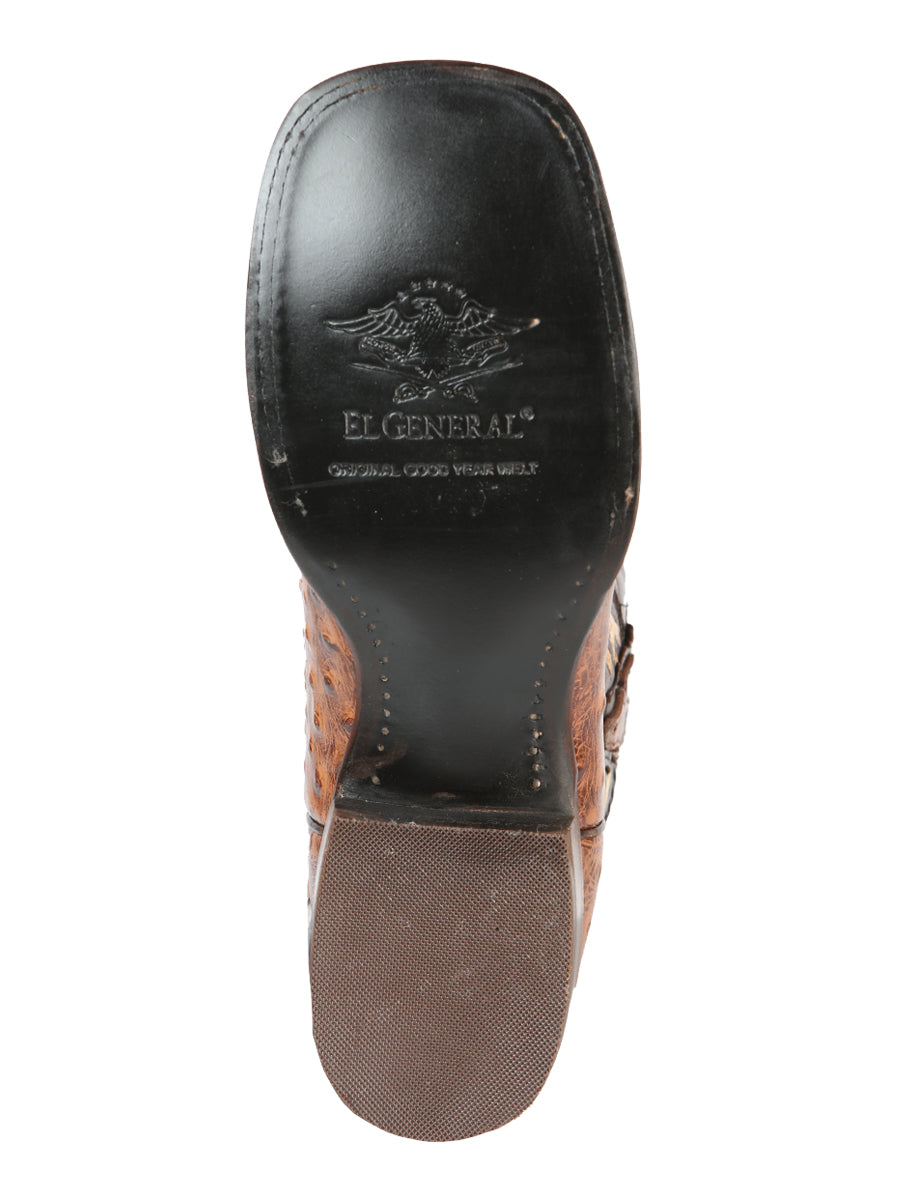 The General Rodeo Boot - Printed Ostrich Shedron 51239