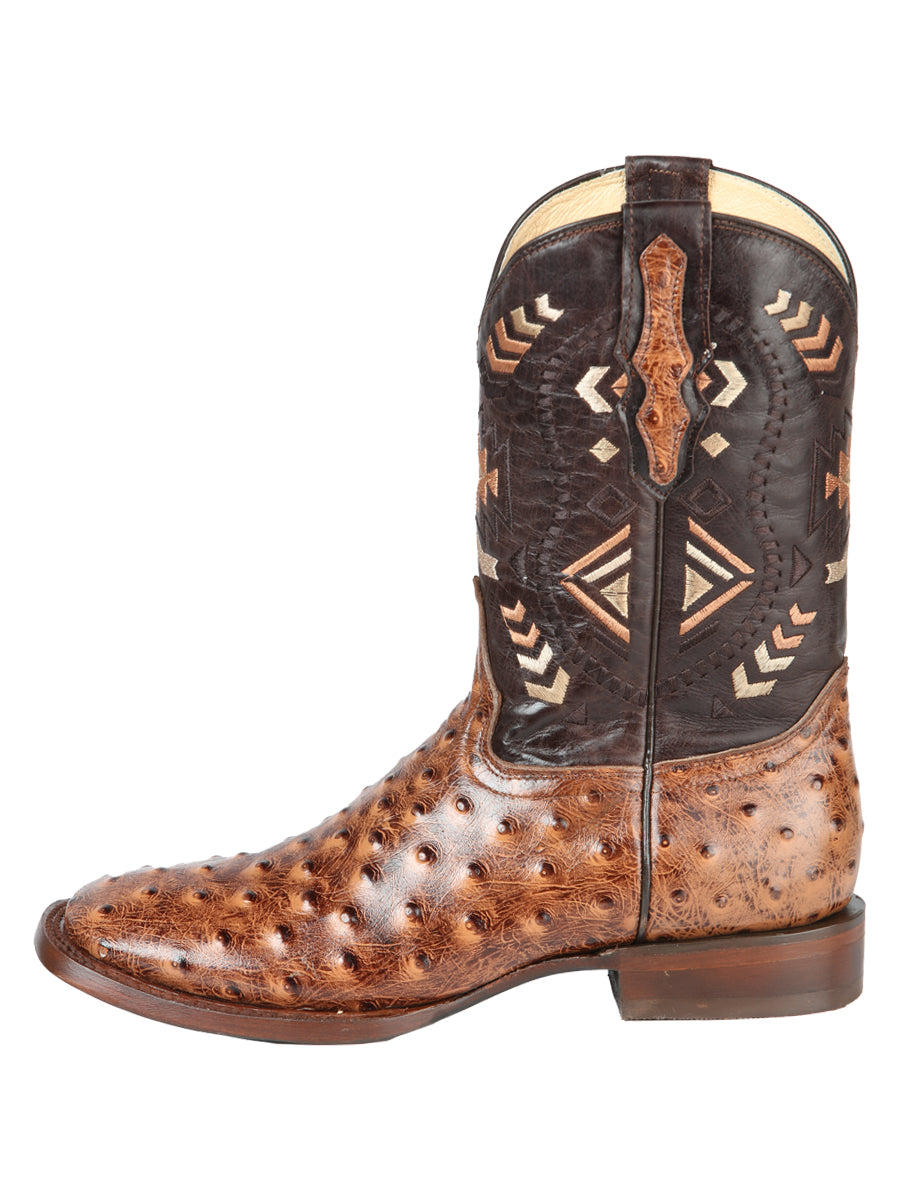 The General Rodeo Boot - Printed Ostrich Shedron 51239
